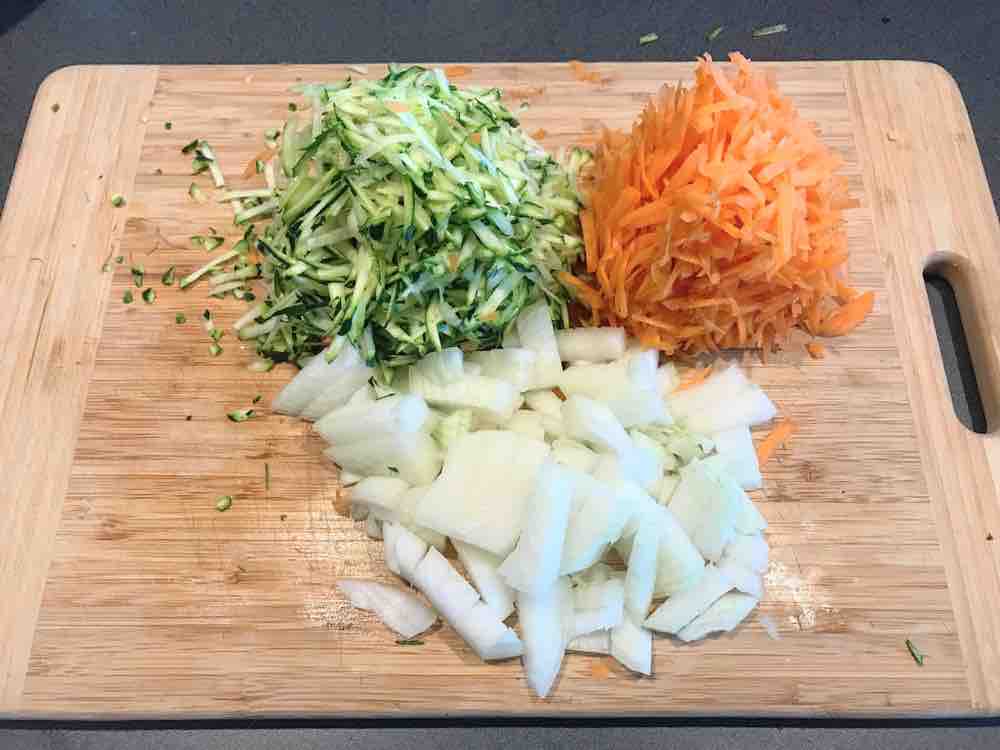 Onion zucchini carrot